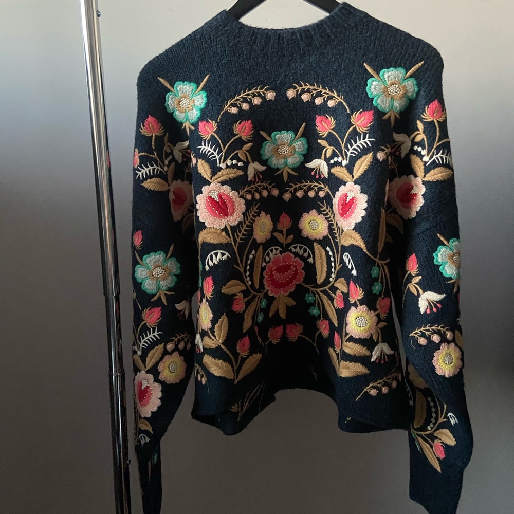 Embroidered sweater